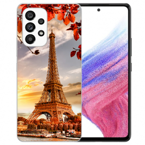 TPU Silikon Cover Schale für Samsung Galaxy A23 5G Bilddruck Eiffelturm