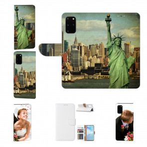 Samsung Galaxy A41 Handy Tasche mit Bild Druck Freiheitsstatue Etui