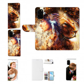 Handy Schale Fotodruck Löwe Indianerin Porträt für Samsung Galaxy A73 (5G)