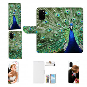 Handyhülle mit Pfau Fotodruck für Samsung Galaxy S20 Plus Etui 