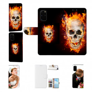 Handycover Flip Case für Samsung Galaxy A53 (5G) Totenschädel Feuer Fotodruck 