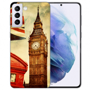 Silikon TPU Schale Book Case Fotodruck Big Ben London für Samsung Galaxy S22 (5G)