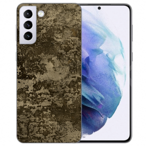 Schutzhülle Silikon Cover Case für Samsung Galaxy S22 Plus (5G) Fotodruck Braune Muster