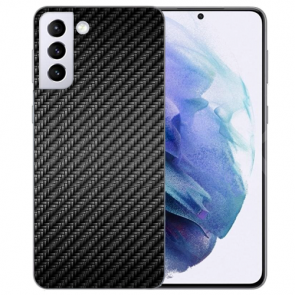 TPU Cover Case Fotodruck Carbon Optik für Samsung Galaxy S22 Plus (5G)