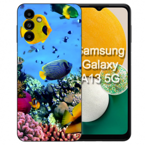 Samsung Galaxy A13 (5G) TPU Handy Schale mit Korallenfische Fotodruck 