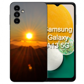 Personalisierte Silikon Case Etui für Samsung Galaxy A25 (5G) mit eigenem Sonnenaufgang Fotodruck Case