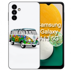 Schutzhülle Silikon Cover für Samsung Galaxy A24 mit eigenem Hippie Bus Fotodruck Back Case