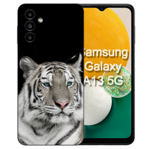 Silikon Handy Hülle Cover Case für Samsung Galaxy A14 (5G) Fotodruck Tiger