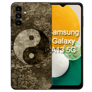 Personalisierte Silikon Hülle Cover Case für Samsung Galaxy A25 (5G) mit eigenem Fotodruck Yin Yang