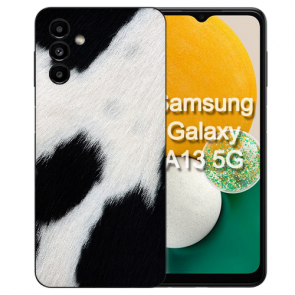 TPU Individuelle Schale Cover Case für Samsung Galaxy A25 (5G) mit eigenem Bilddruck Kuhmuster 