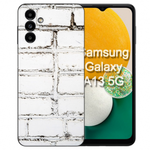 Silikon Handy Hülle Case Fotodruck Weiße Mauer für Samsung Galaxy A14 (5G) 