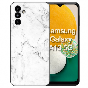 Silikon Schutzhülle Cover für Samsung Galaxy A24 mit eigenem Marmoroptik Fotodruck Back Etui