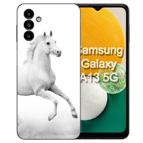 Silikon Handy Hülle Schale Fotodruck Pferd für Samsung Galaxy A14 (5G) 