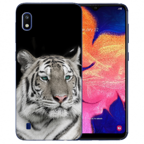 Samsung Galaxy A01 Silikon Schutzhülle TPU Case mit Tiger Bilddruck