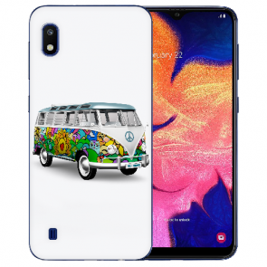 Silikon TPU Hülle für Samsung Galaxy A01 mit Hippie Bus Bilddruck 