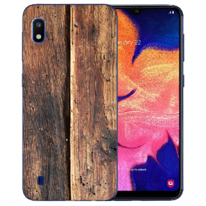 Silikon TPU Hülle für Samsung Galaxy A01 mit HolzOptik Bilddruck 