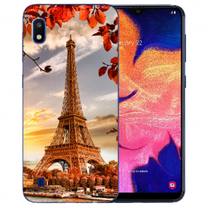 Samsung Galaxy A01 Silikon Schutzhülle TPU mit Bilddruck Eiffelturm