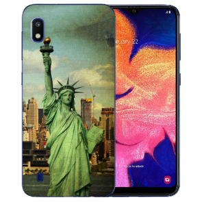 Samsung Galaxy A10 Silikon TPU Hülle mit Freiheitsstatue Bilddruck