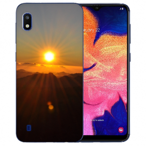 Samsung Galaxy A10 Silikon TPU Hülle mit Bilddruck Sonnenaufgang