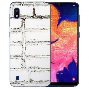 TPU Silikon Hülle mit Bilddruck Weiße Mauer für Samsung Galaxy A10 