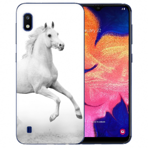 Samsung Galaxy A10 Silikon TPU Case Schutzhülle mit Pferd Bilddruck