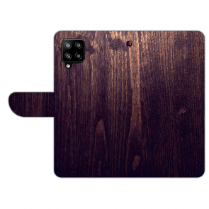 Schutzhülle Schale Bilddruck Holzoptik dunkelbraun für Samsung Galaxy A22 (4G) 