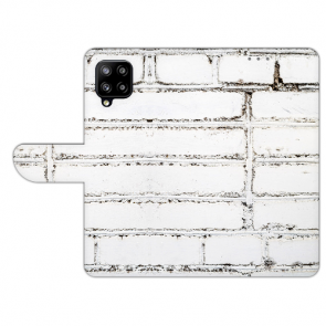 Handycover Schutzhülle Bilddruck Weiße Mauer für Samsung Galaxy A22 (4G) 