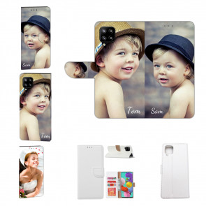 Personalisierte Handyhülle mit HolzOptik Dunkelbraun Bilddruck für Samsung Galaxy A12 (5G)