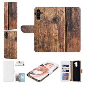 Smartphone Flip Case Bilddruck Holzoptik für Samsung Galaxy A13 (5G)
