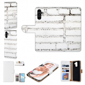 Schutzhülle Handy Tasche Hülle Cover Weiße Mauer Bilddruck für Samsung Galaxy S23 (5G)