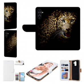 Schutzhülle Handyschale Bilddruck Leopard für Samsung Galaxy S23 (5G) Cover