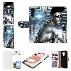 Schutzhülle Flipcase mit Bilddruck für Samsung Galaxy S23 Plus (5G) Robot Girl