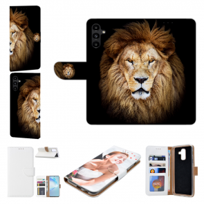 Flipcase Schutzhülle Handyschale Bilddruck Löwenkopf für Samsung Galaxy S23 (5G)