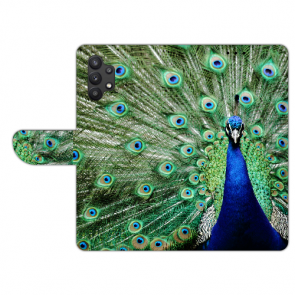Schutzhülle Samsung Galaxy A32 (4G) Handyhülle mit Pfau Bilddruck