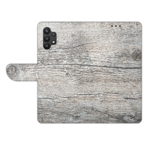 Personalisierte Handyhülle mit HolzOptik Grau Bilddruck für Samsung Galaxy A32 (5G) 