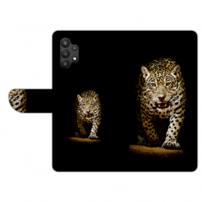 Personalisierte Handyhülle mit Leopard bei der Jagd Bilddruck für Samsung Galaxy A32 (5G) 