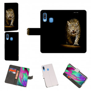 Huawei Y7 2019 / Y7 Prime 2019 Handyhülle mit Fotodruck Leopard beim Jagd