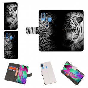 Huawei Y7 2019 / Y7 Prime 2019 Hülle mit Fotodruck Tiger mit Leopard