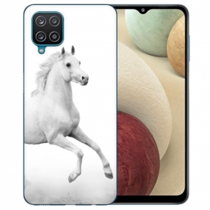 Samsung Galaxy A12 5G Silikon TPU Hülle mit Bilddruck Pferd