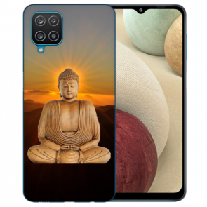Samsung Galaxy A12 5G Silikon TPU Hülle mit Bilddruck Frieden buddha
