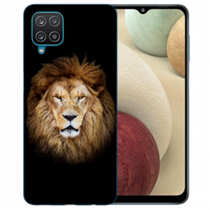 Samsung Galaxy A12 5G Silikon TPU Hülle mit Bilddruck Löwenkopf
