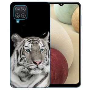 Samsung Galaxy A12 5G Silikon TPU Hülle mit Bilddruck Tiger