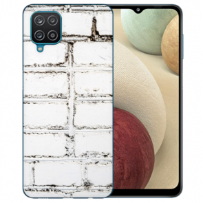 Samsung Galaxy A12 5G TPU Silikon Hülle mit Fotodruck Weiße Mauer