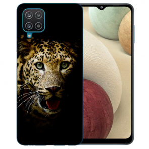 Samsung Galaxy A12 5G Silikon TPU Hülle mit Bilddruck Leopard