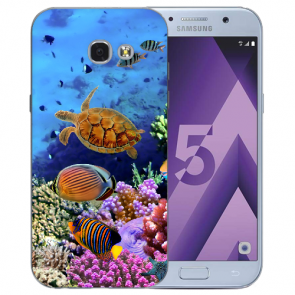 Samsung Galaxy A3 (2017) Silikon Hülle mit Aquarium Schildkröten Bilddruck 