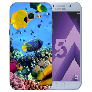 Samsung Galaxy A3 (2017) Silikon Hülle mit Korallenfische Bilddruck 