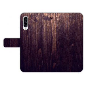 Personalisierte Handyhülle mit HolzOptik Dunkelbraun Bilddruck für Huawei Y6 Pro (2019)