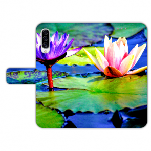 Handyhülle für Samsung Galaxy A50 mit Lotosblumen Bilddruck 