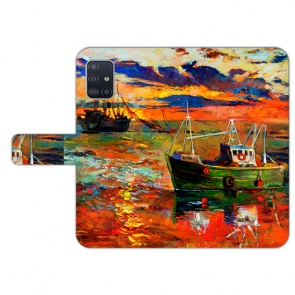 Samsung Galaxy A71 Handy Hülle Tasche mit Bilddruck Gemälde Etui
