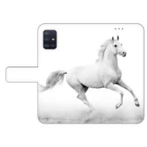 Samsung Galaxy A51 Schutzhülle Handy Tasche mit Bilddruck Pferd 